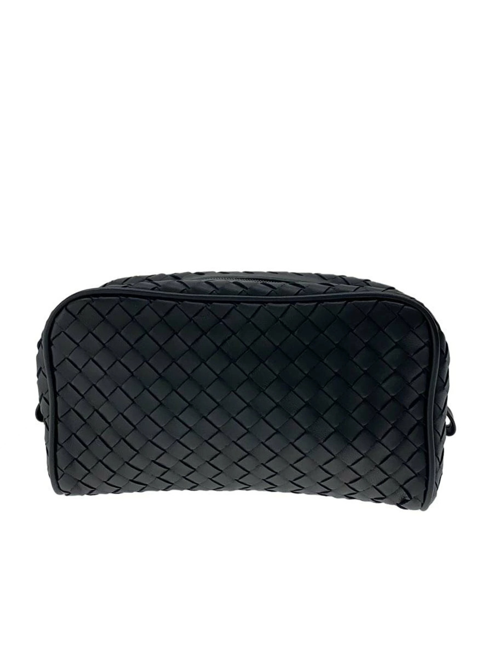Bottega Veneta Pouch Clutch Leather Black